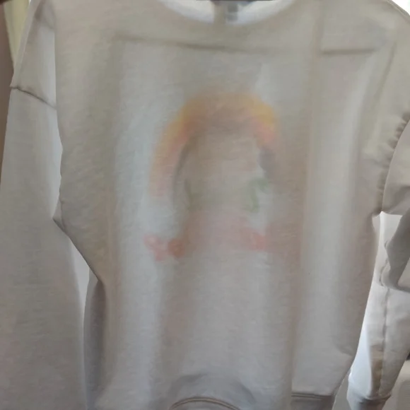 Draper James - What Would Dolly Do Rainbow Sweatshirt - Size L - Picture 4 of 6